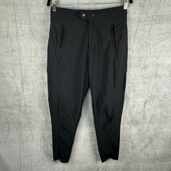 Athleta Uptown Ankle Pant Womens 2 Black Pockets Stretch Zipper Ankle Athleisure - Picture 1 of 16
